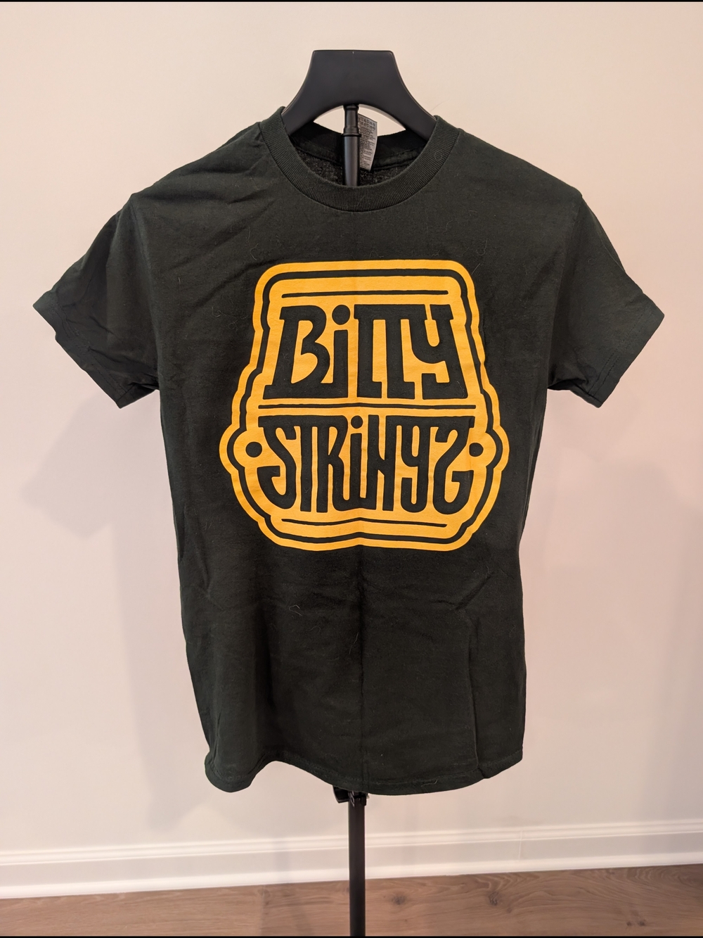Billy Strings Spring 2022 Tour Shirt in Dark Green with Yellow Print Small